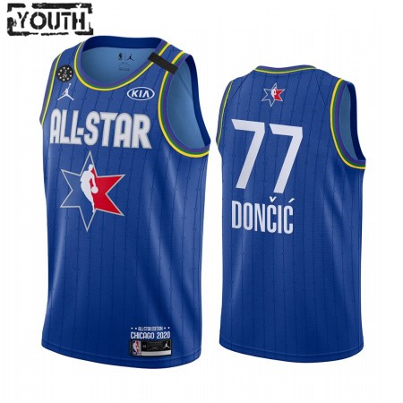 Maglia NBA Dallas Mavericks Luka Doncic 77 2020 All-Star Jordan Brand Blu Swingman - Bambino